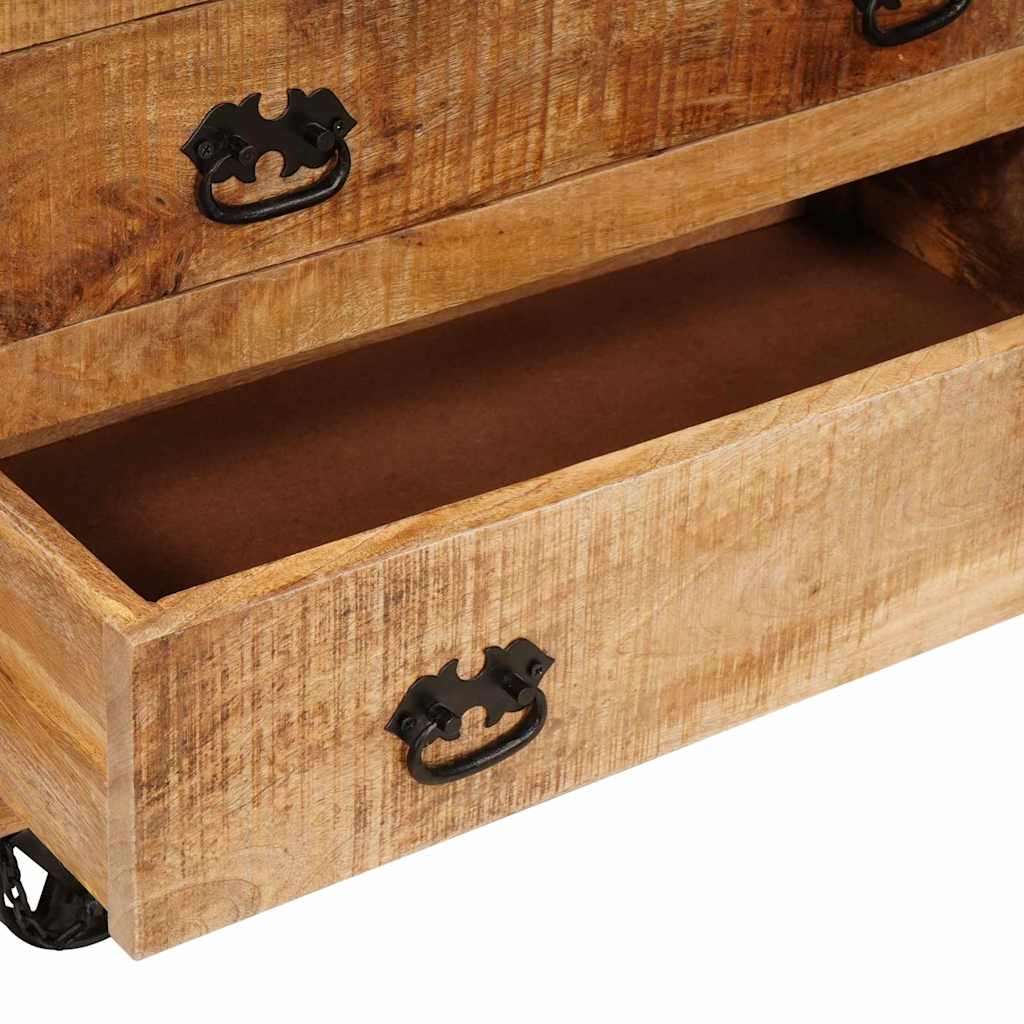 vidaXL Sideboard on Wheels 70x40x75 cm Solid Mango Wood