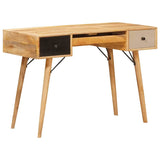 vidaXL Schrijfbureau Bruin 110 x 55 x 76 cm Massief Mango Hout