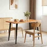 vidaXL Eettafels Bruin en Zwart 110 x 55 x 78 cm Massief Mango Hout