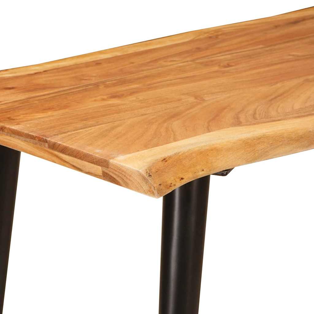 vidaXL Eettafels Bruin en Zwart 110 x 55 x 78 cm Massief Mango Hout
