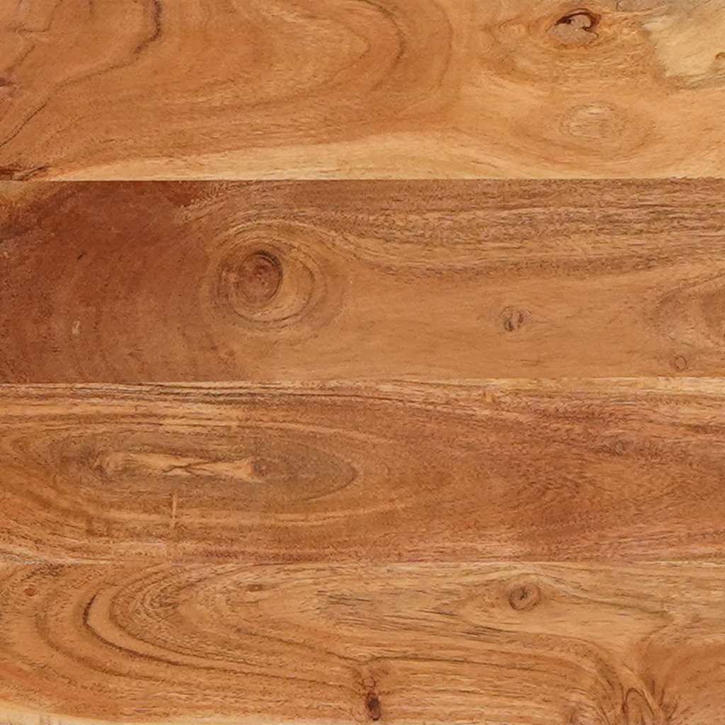 vidaXL Eettafels Bruin en Zwart 110 x 55 x 78 cm Massief Mango Hout