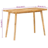 vidaXL Dining Table Natural 100 x 55 x 75 cm Solid Mango Wood