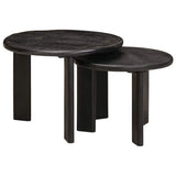 vidaXL Nesting Koffietafels 2 pcs Bruin Massief Mango Hout