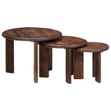 vidaXL Nesting Koffietafels 2 pcs Bruin Massief Mango Hout