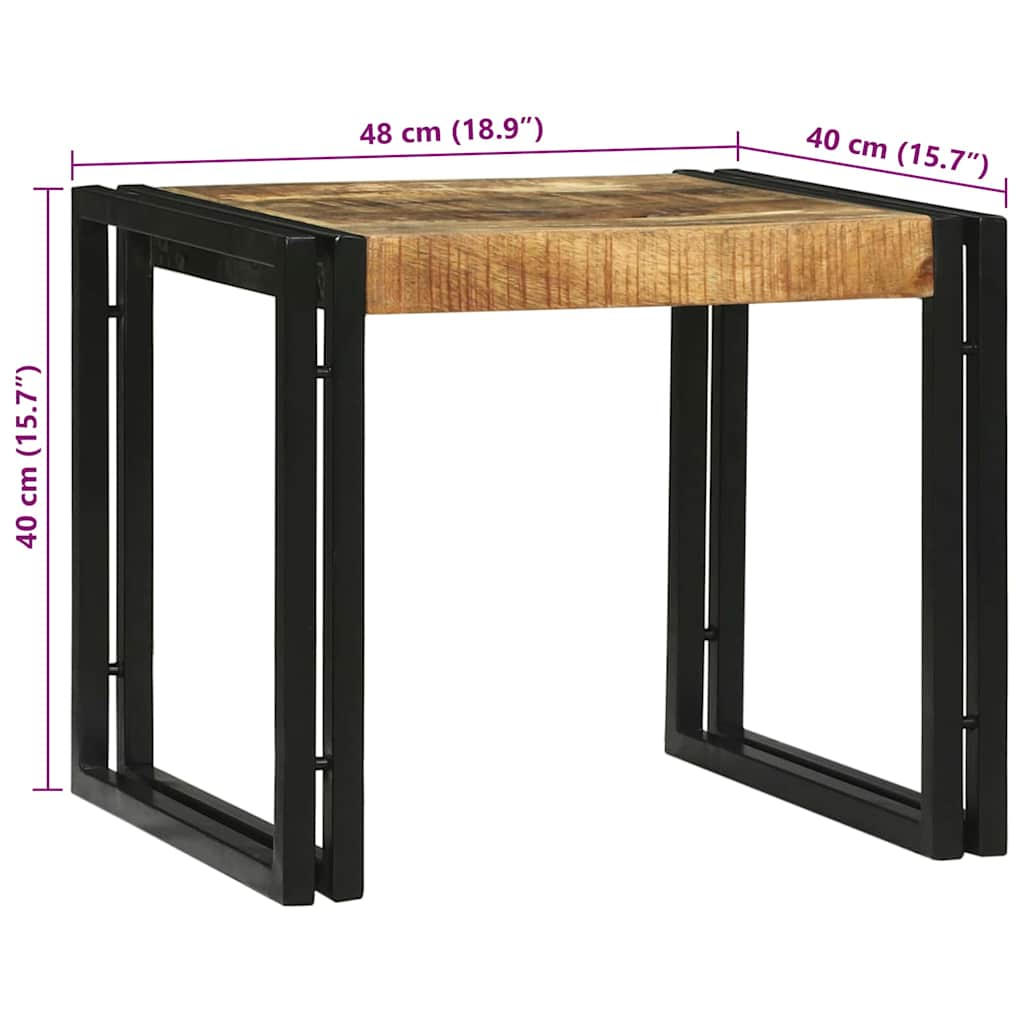vidaXL Salontafel 2 pcs Bruin 48 x 40 x 40 cm Massief Mango Hout