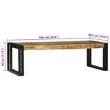 vidaXL Salontafel 2 pcs Bruin 48 x 40 x 40 cm Massief Mango Hout