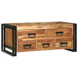 vidaXL Salontafel met lade Bruin 90 x 50 x 38 cm Massief Mango Hout