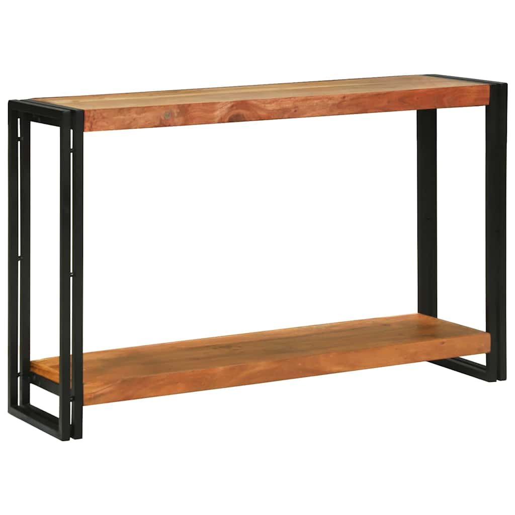 vidaXL Console Table with Shelf Brown 120 x 33 x 75 cm Solid Mango Wood