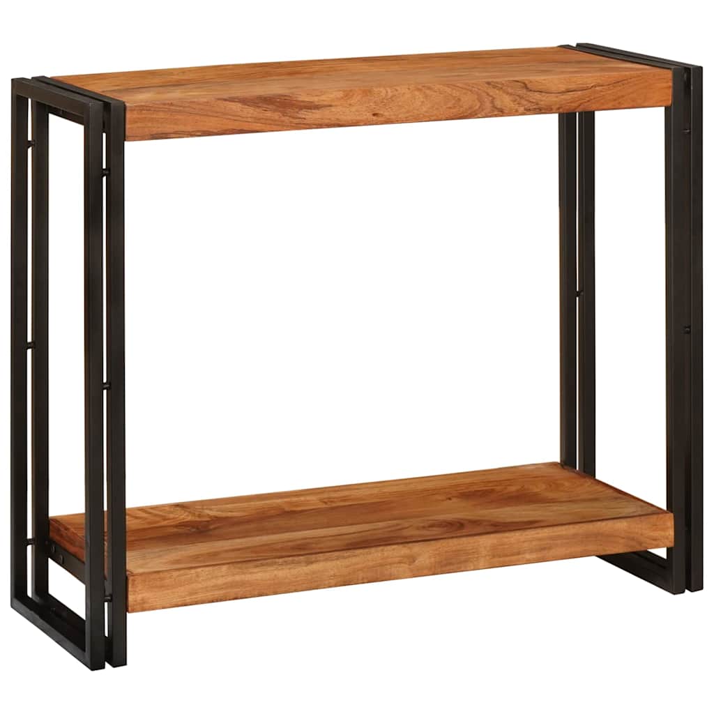vidaXL Console Table with Shelf Brown 120 x 33 x 75 cm Solid Mango Wood