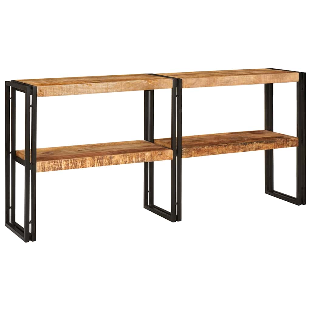 vidaXL Wandtafel met plank Bruin 160 x 33 x 75 cm Massief Mango Hout