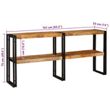 vidaXL Wandtafel met plank Bruin 160 x 33 x 75 cm Massief Mango Hout
