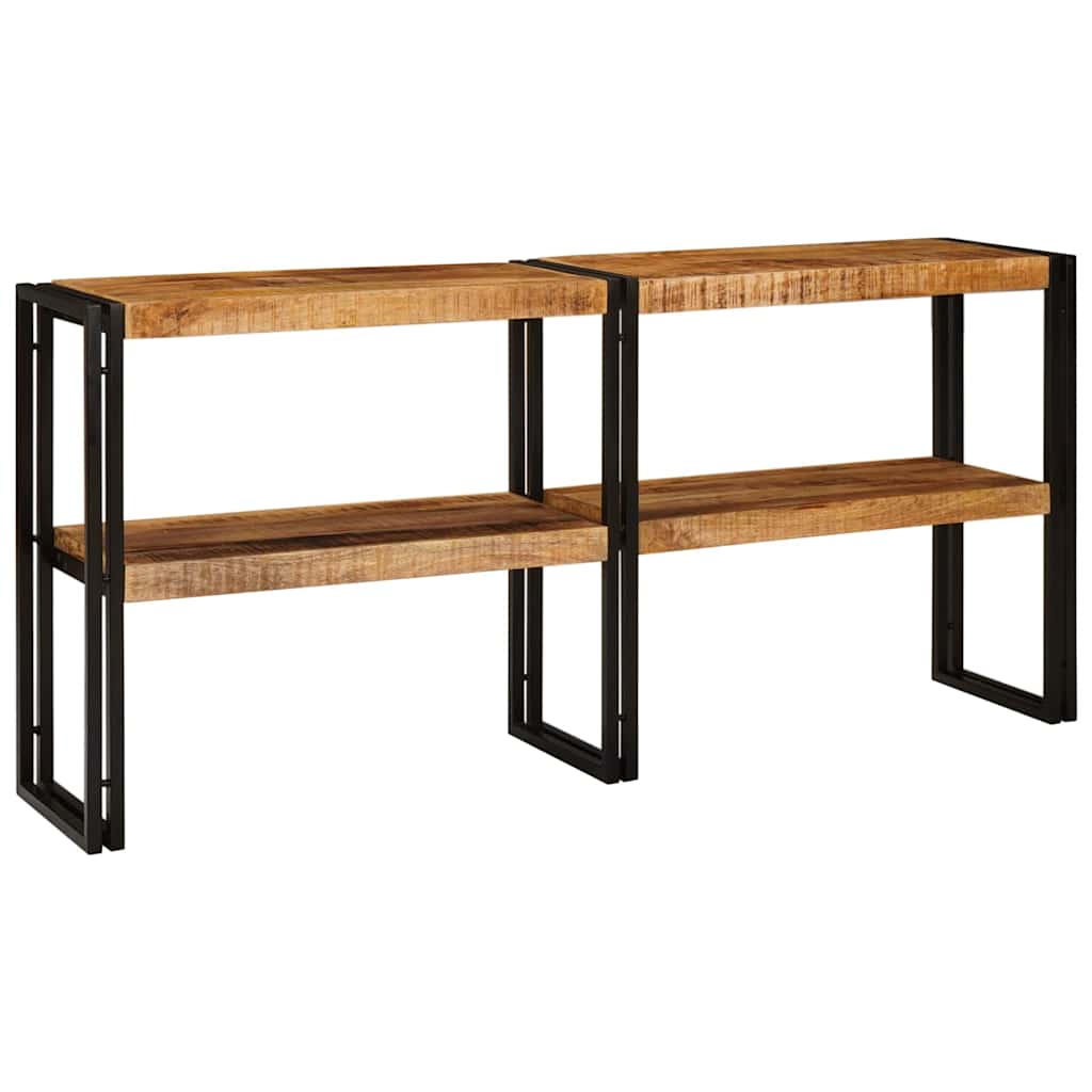 vidaXL Wandtafel met plank Bruin 160 x 33 x 75 cm Massief Mango Hout