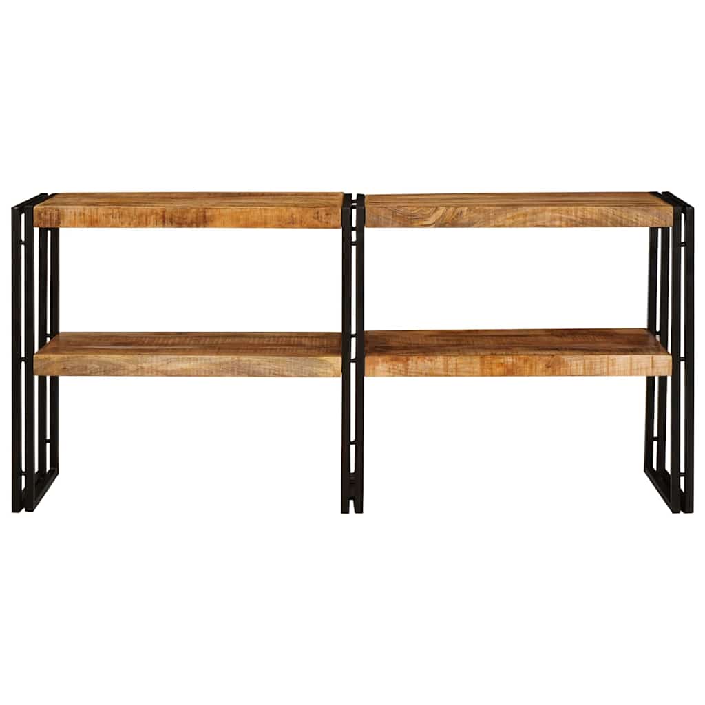vidaXL Wandtafel met plank Bruin 160 x 33 x 75 cm Massief Mango Hout