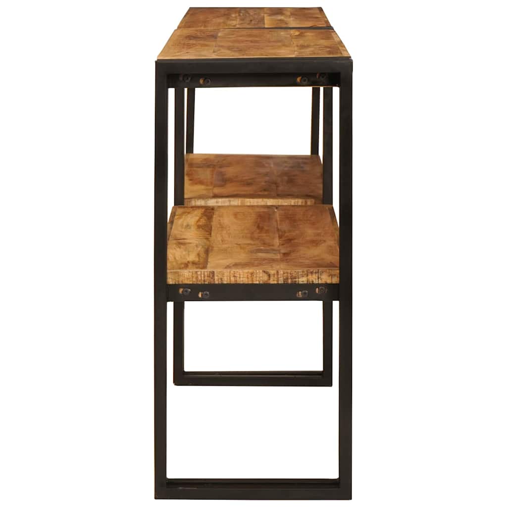 vidaXL Wandtafel met plank Bruin 160 x 33 x 75 cm Massief Mango Hout