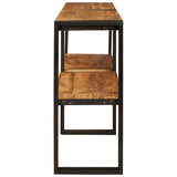 vidaXL Wandtafel met plank Bruin 160 x 33 x 75 cm Massief Mango Hout