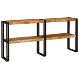 vidaXL Wandtafel met plank Bruin 160 x 33 x 75 cm Massief Mango Hout