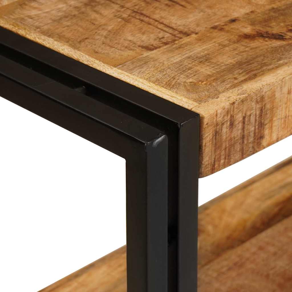 vidaXL Wandtafel met plank Bruin 160 x 33 x 75 cm Massief Mango Hout