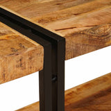 vidaXL Wandtafel met plank Bruin 160 x 33 x 75 cm Massief Mango Hout
