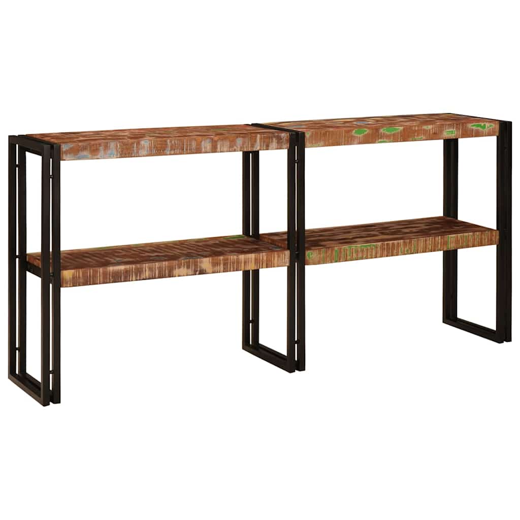 vidaXL Wandtafel met plank Bruin 160 x 33 x 75 cm Massief Mango Hout