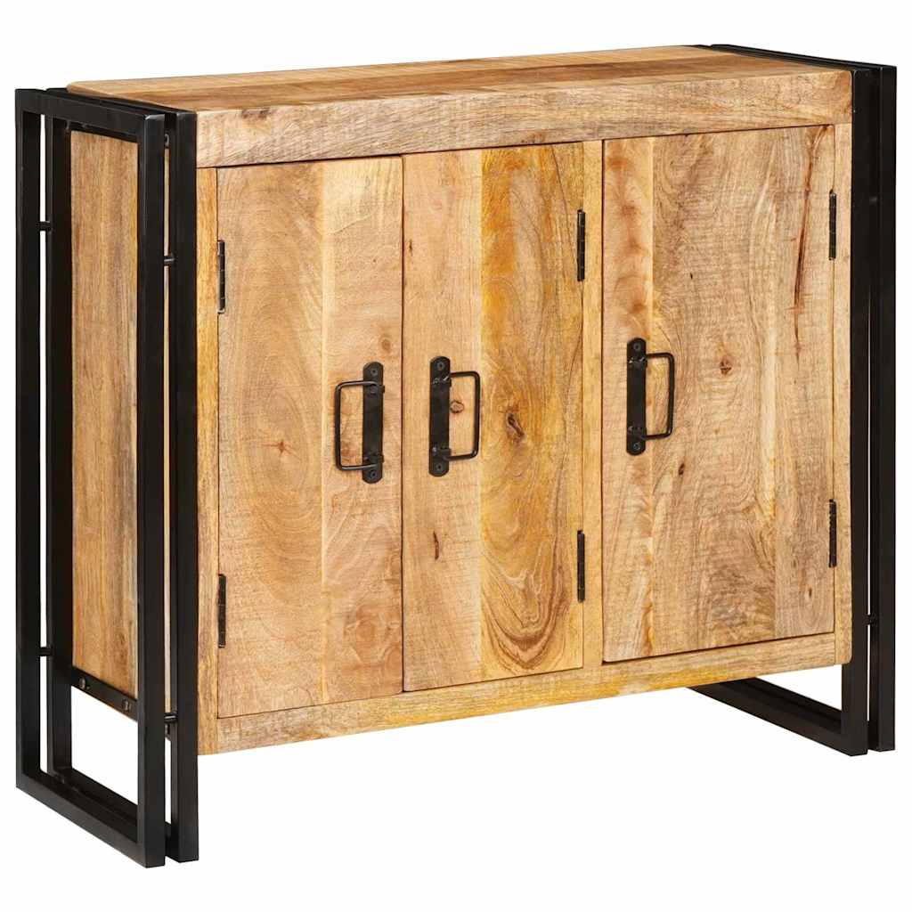 vidaXL Dressoir met deuren Bruin Massief acaciahout en metaal