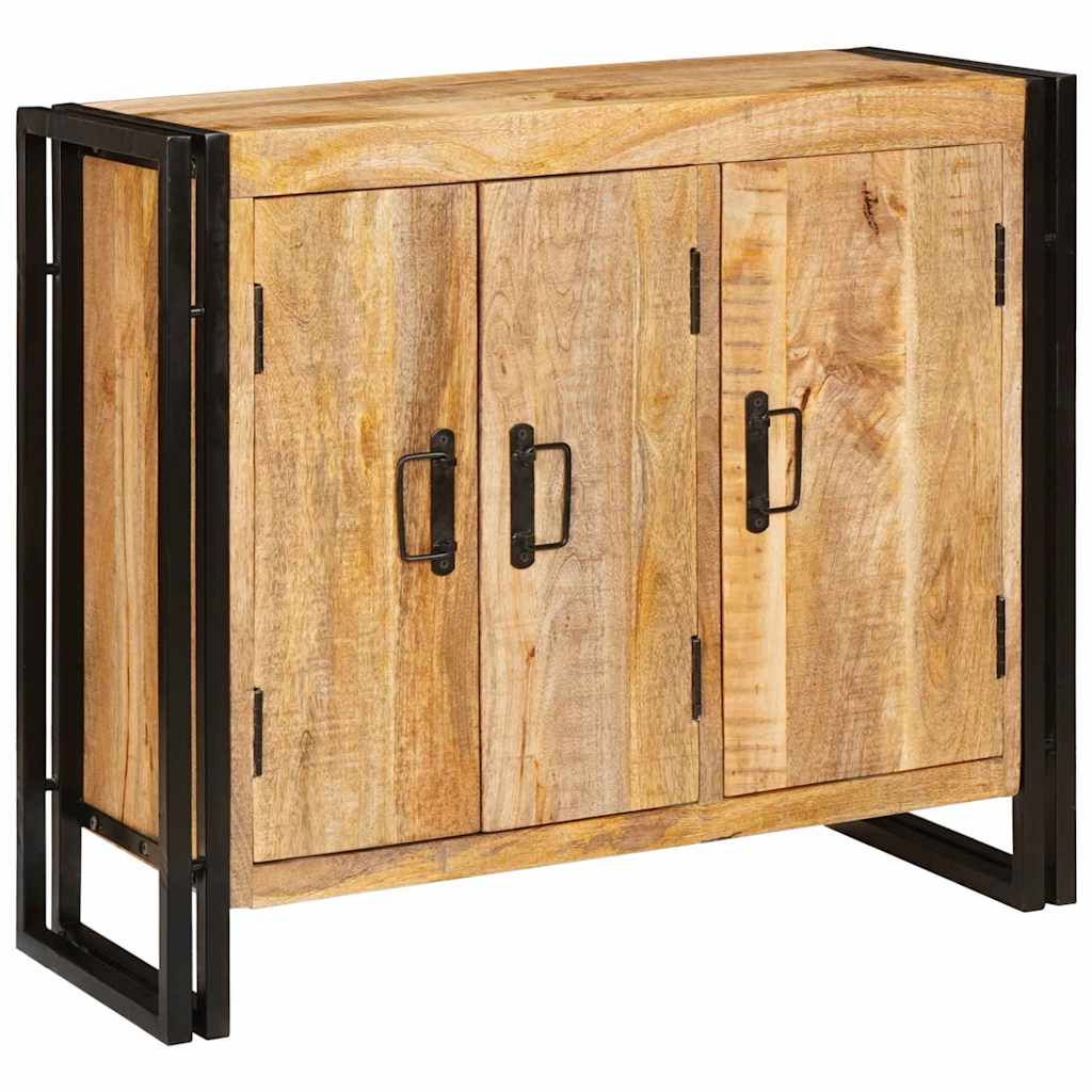 vidaXL Dressoir met deuren Bruin Massief acaciahout en metaal