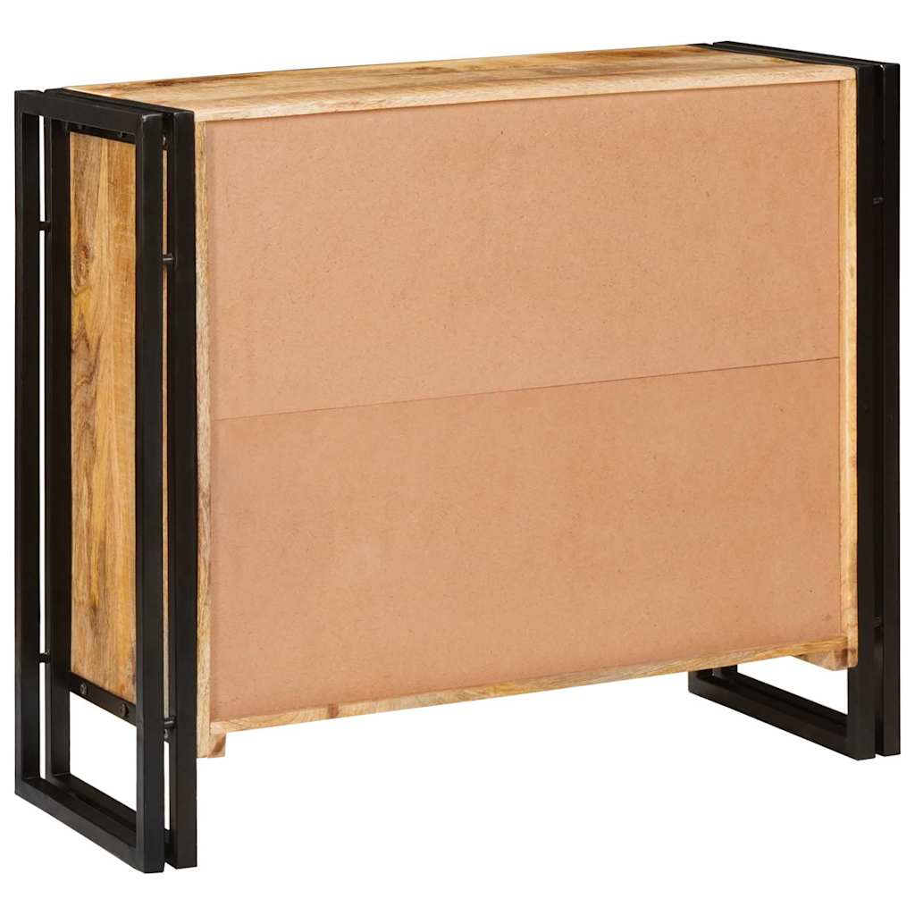 vidaXL Dressoir met deuren Bruin Massief acaciahout en metaal