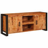 vidaXL TV Kast met plank Bruin 120 x 30 x 50 cm Massief ruw mangohout