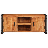 vidaXL TV Kast met plank Bruin 120 x 30 x 50 cm Massief ruw mangohout