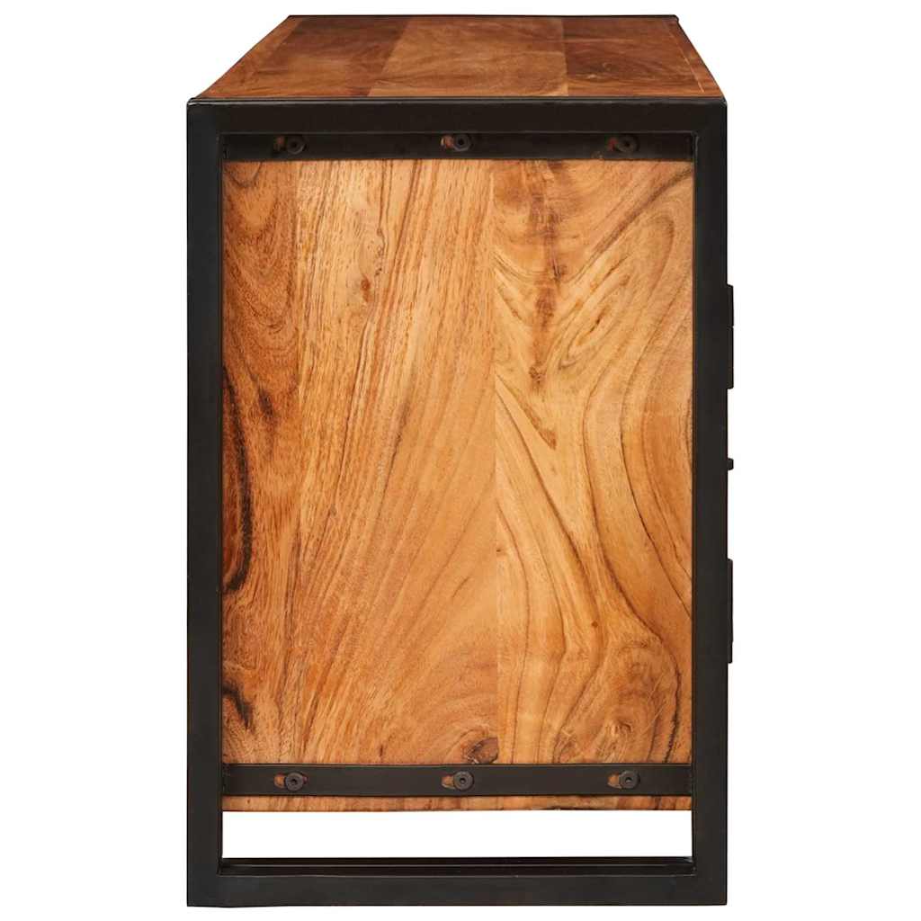 vidaXL TV Kast met plank Bruin 120 x 30 x 50 cm Massief ruw mangohout