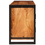vidaXL TV Kast met plank Bruin 120 x 30 x 50 cm Massief ruw mangohout