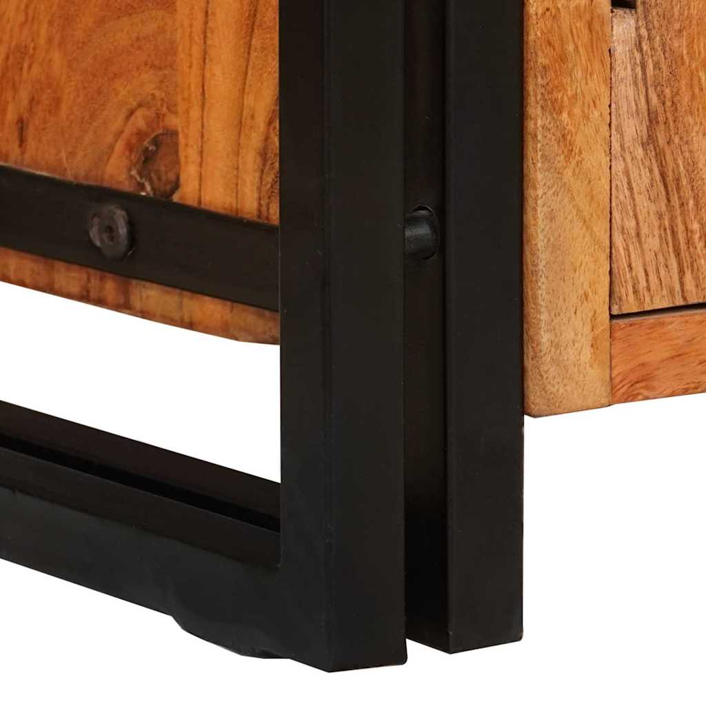 vidaXL TV Kast met plank Bruin 120 x 30 x 50 cm Massief ruw mangohout