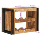 vidaXL Wijnrek Bruin 60 x 45 x 33 cm Massief Ruw Mango Hout
