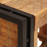 vidaXL Wijnrek Bruin 60 x 45 x 33 cm Massief Ruw Mango Hout