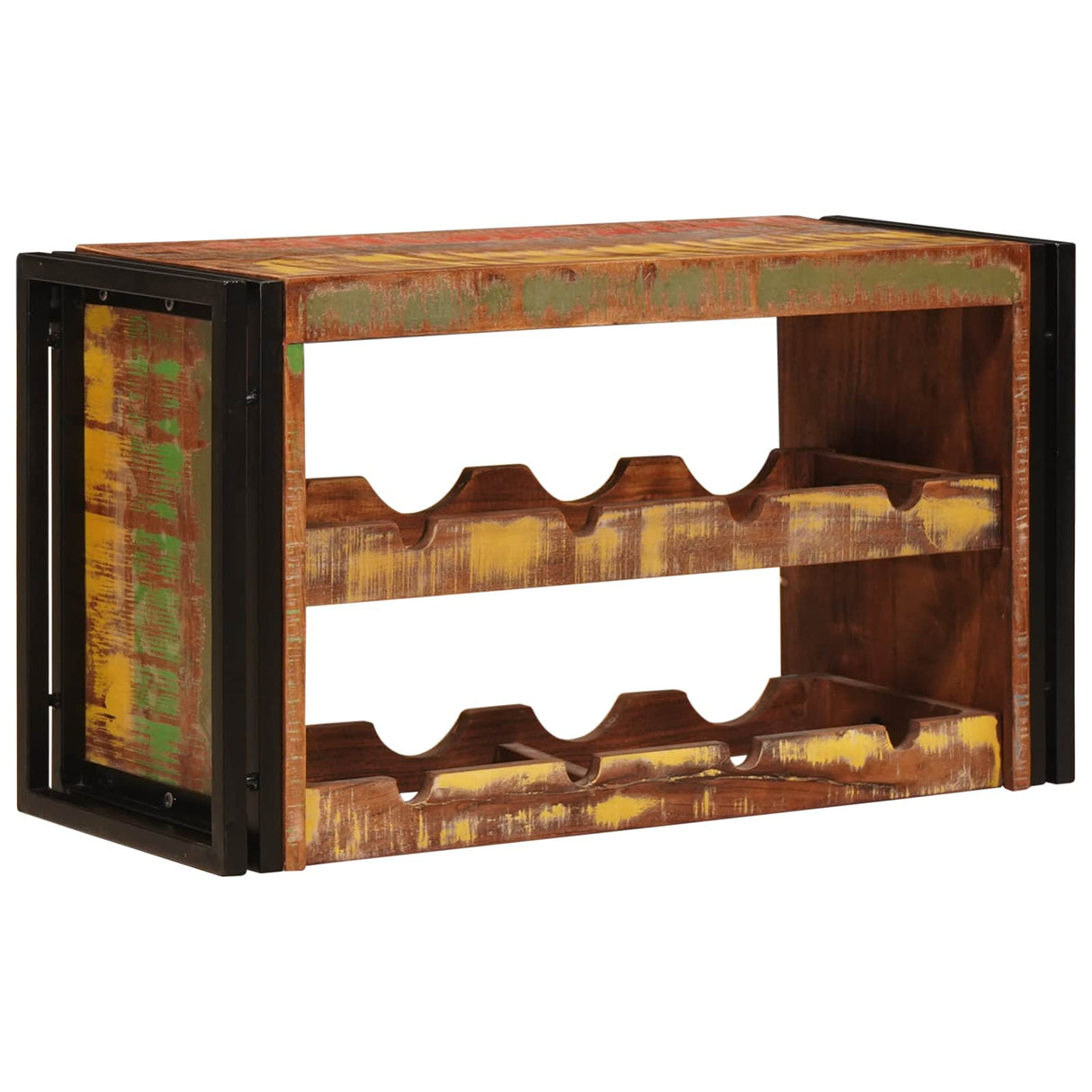 vidaXL Wijnrek Bruin 60 x 45 x 33 cm Massief Ruw Mango Hout