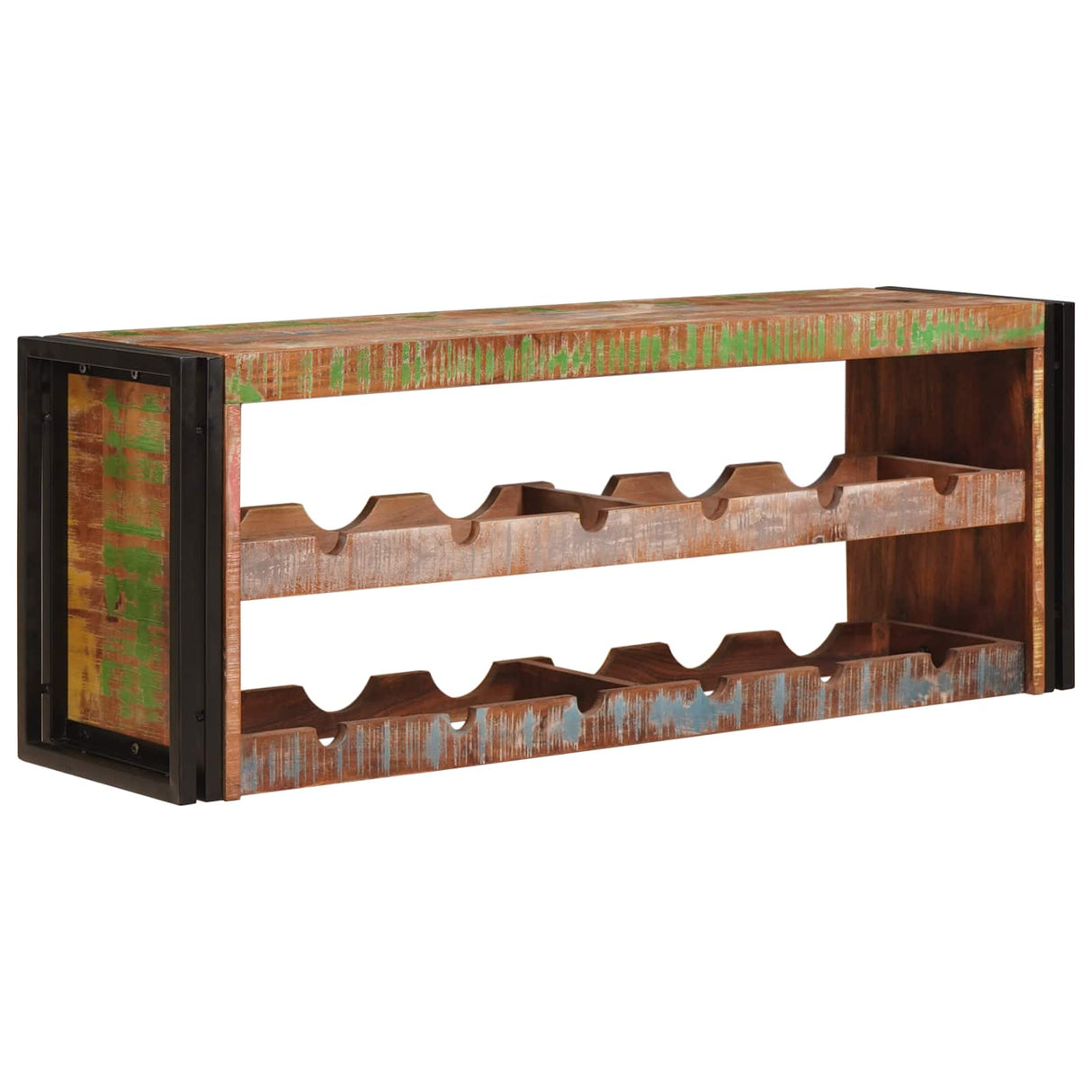vidaXL Wijnrek Bruin 60 x 45 x 33 cm Massief Ruw Mango Hout