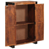 vidaXL Highboard with Doors Brown Solid Reclaimed Wood and Metal