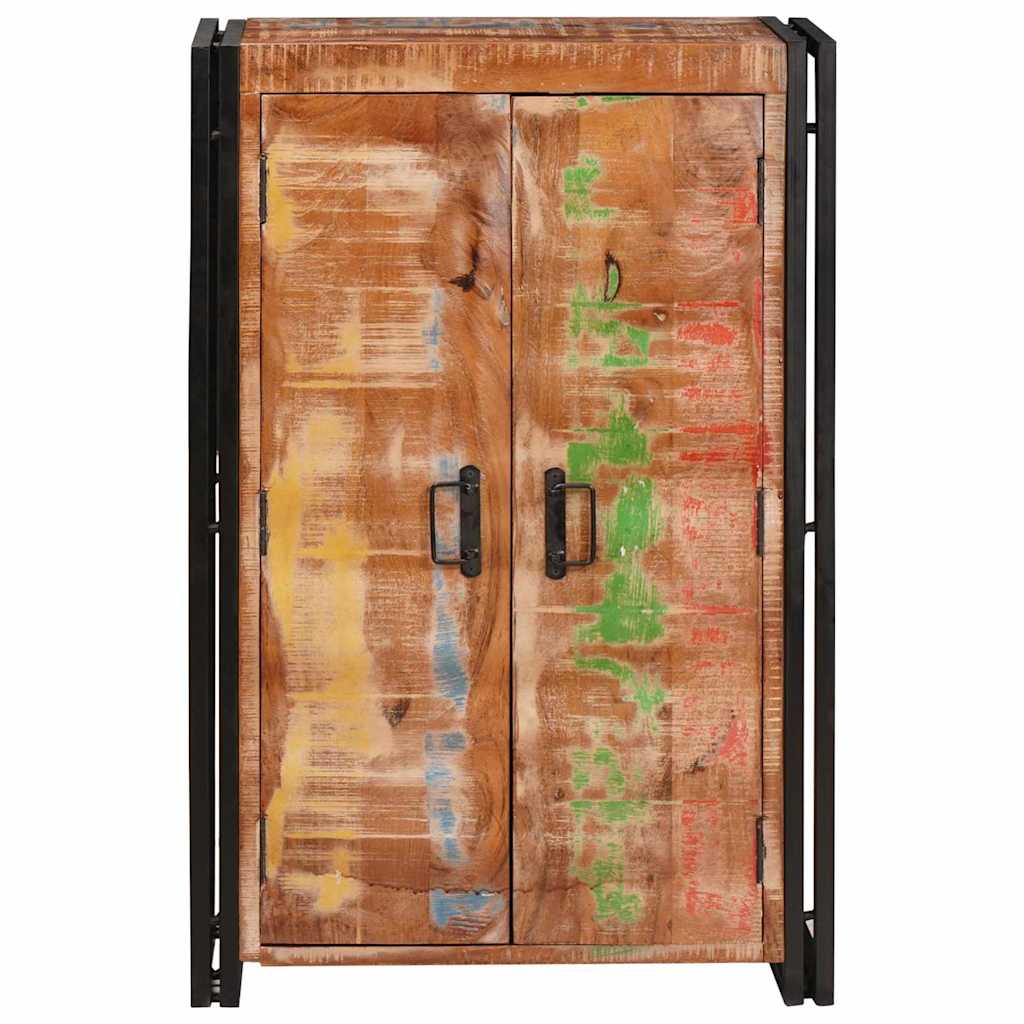 vidaXL Highboard with Doors Brown Solid Reclaimed Wood and Metal