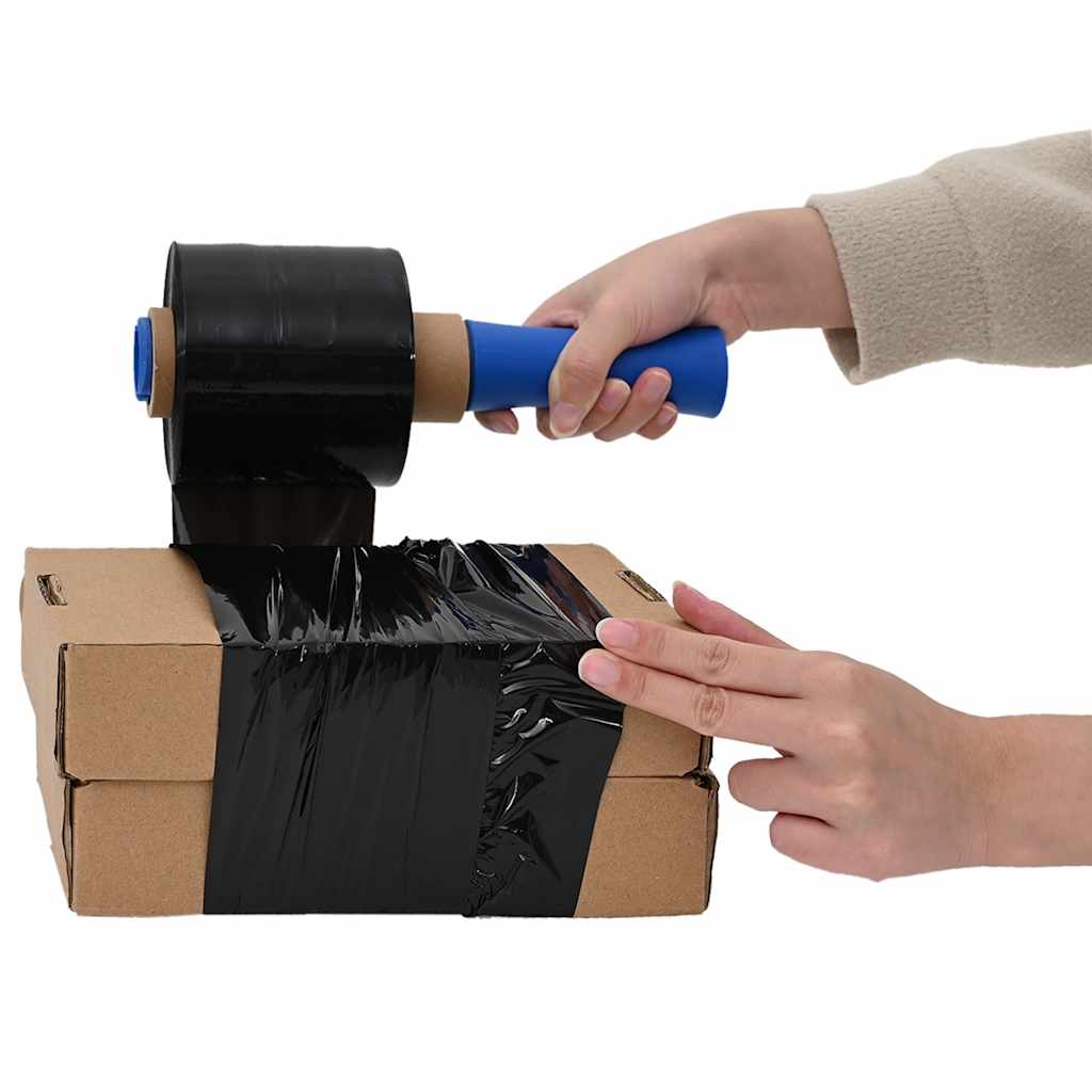 vidaXL Stretchfilm met handvat 10 st transparant 23 μm 10 cm x 150 m
