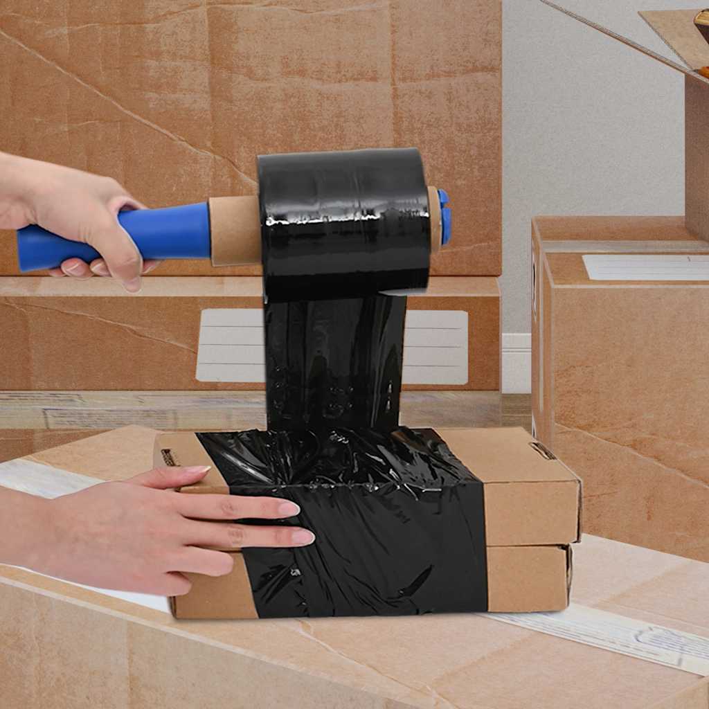 vidaXL Stretchfilm met handvat 10 st transparant 23 μm 10 cm x 150 m