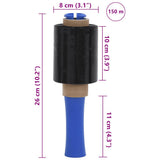 vidaXL Stretchfilm met handvat 10 st transparant 23 μm 10 cm x 150 m