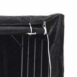 vidaXL Haardhoutrek met regenhoes 100,5x40,5x110,5 cm staal