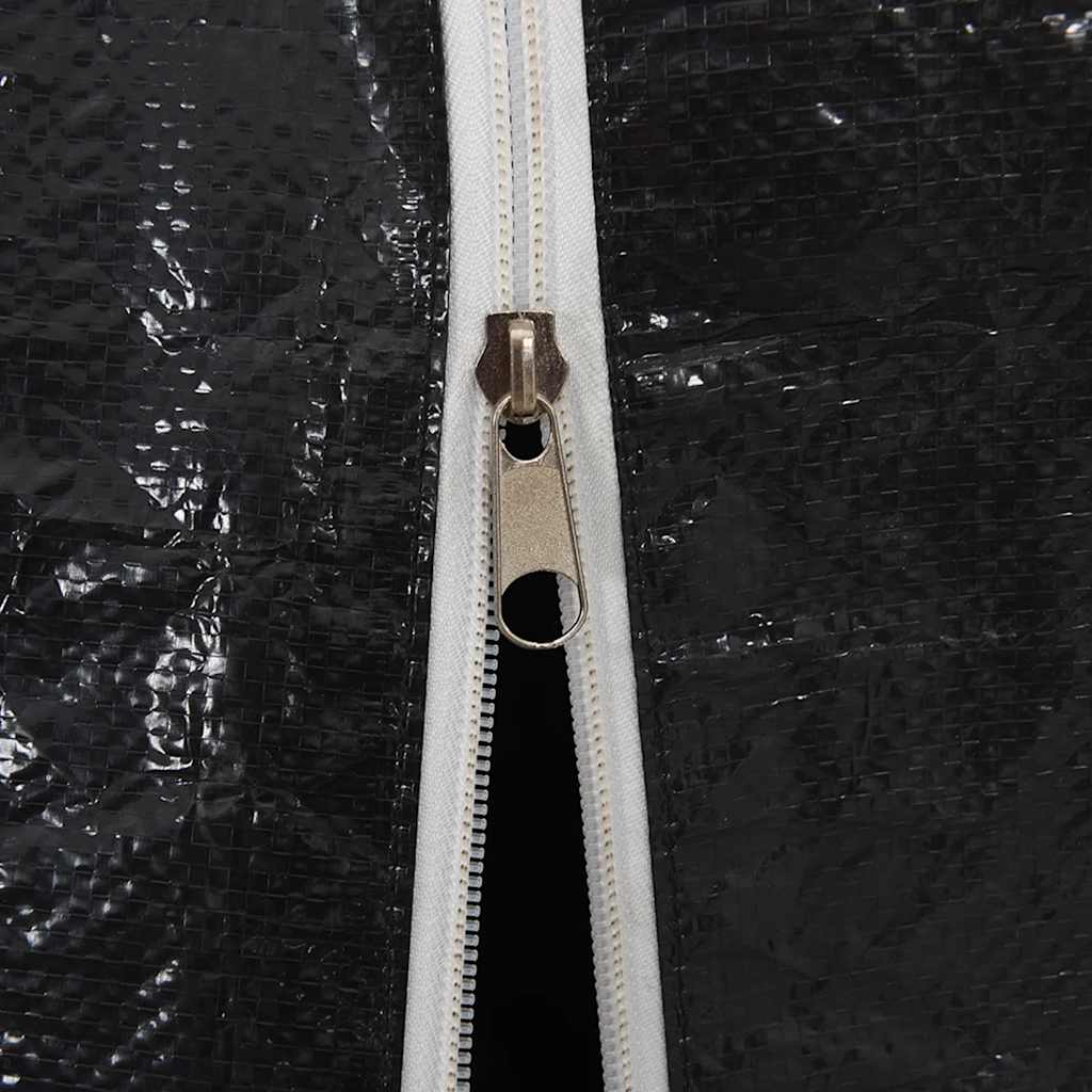 vidaXL Haardhoutrek met regenhoes 100,5x40,5x110,5 cm staal
