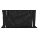 vidaXL Haardhoutrek met regenhoes 100,5x40,5x110,5 cm staal