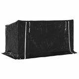 vidaXL Haardhoutrek met regenhoes 100,5x40,5x110,5 cm staal
