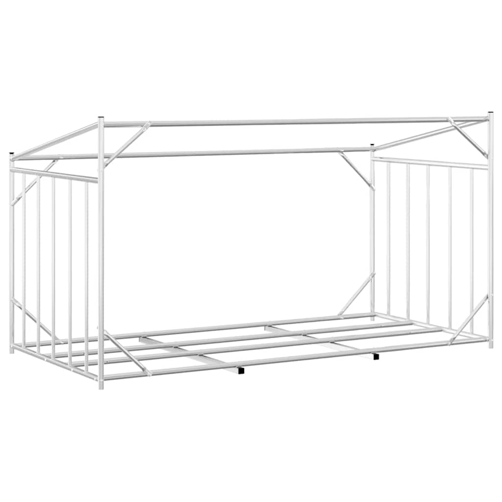 vidaXL Haardhoutrek met regenhoes 100,5x40,5x110,5 cm staal