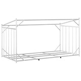vidaXL Haardhoutrek met regenhoes 100,5x40,5x110,5 cm staal