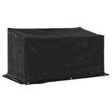 vidaXL Haardhoutrek met regenhoes 100,5x40,5x110,5 cm staal