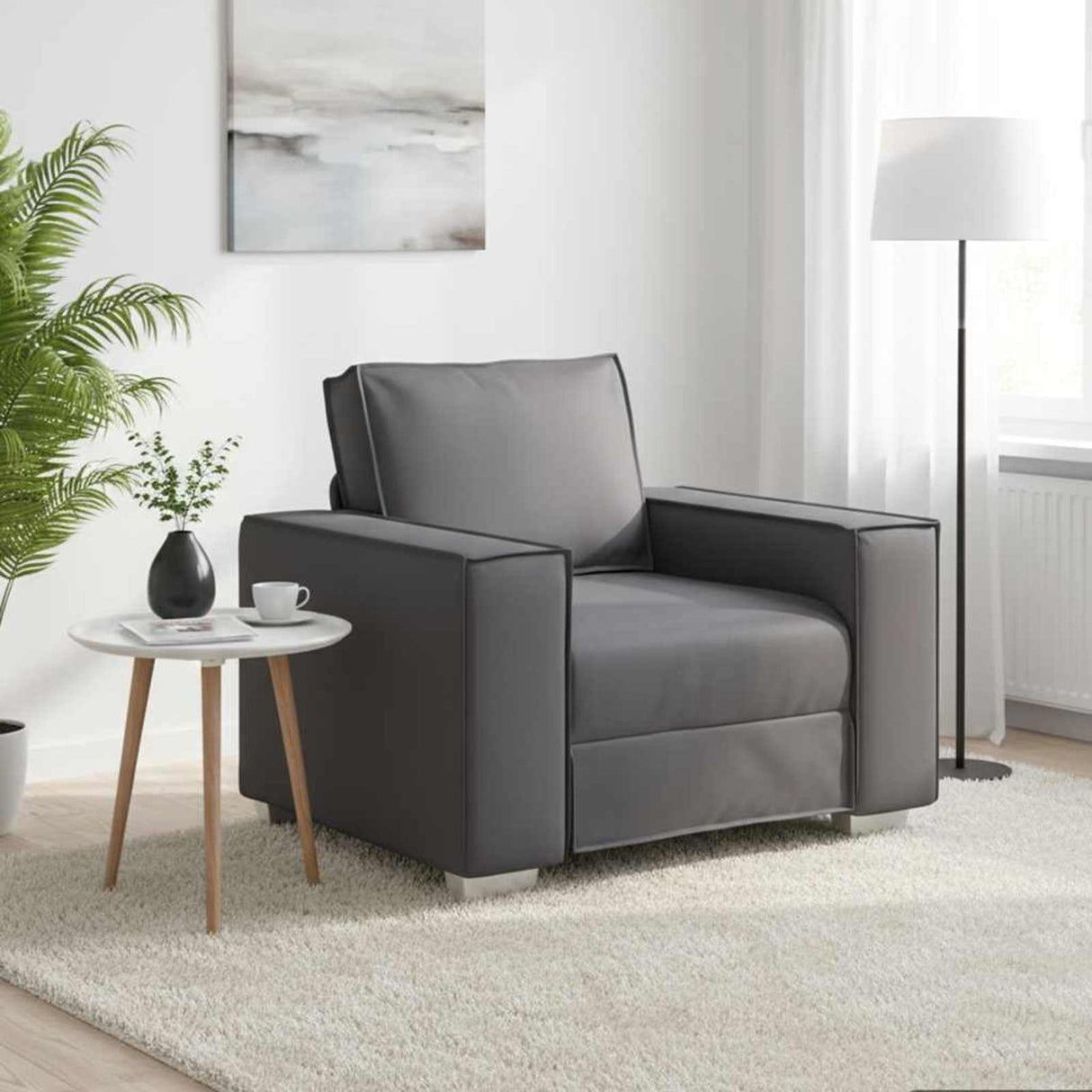 vidaXL Bank Crème 99 x 80 x 84 cm Stof
