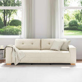vidaXL Banque 2 pcs Beige 221 x 80 x 80 cm Linnenmix Stoffen