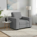 vidaXL Fauteuil 100x77x82 cm stof lichtgrijs